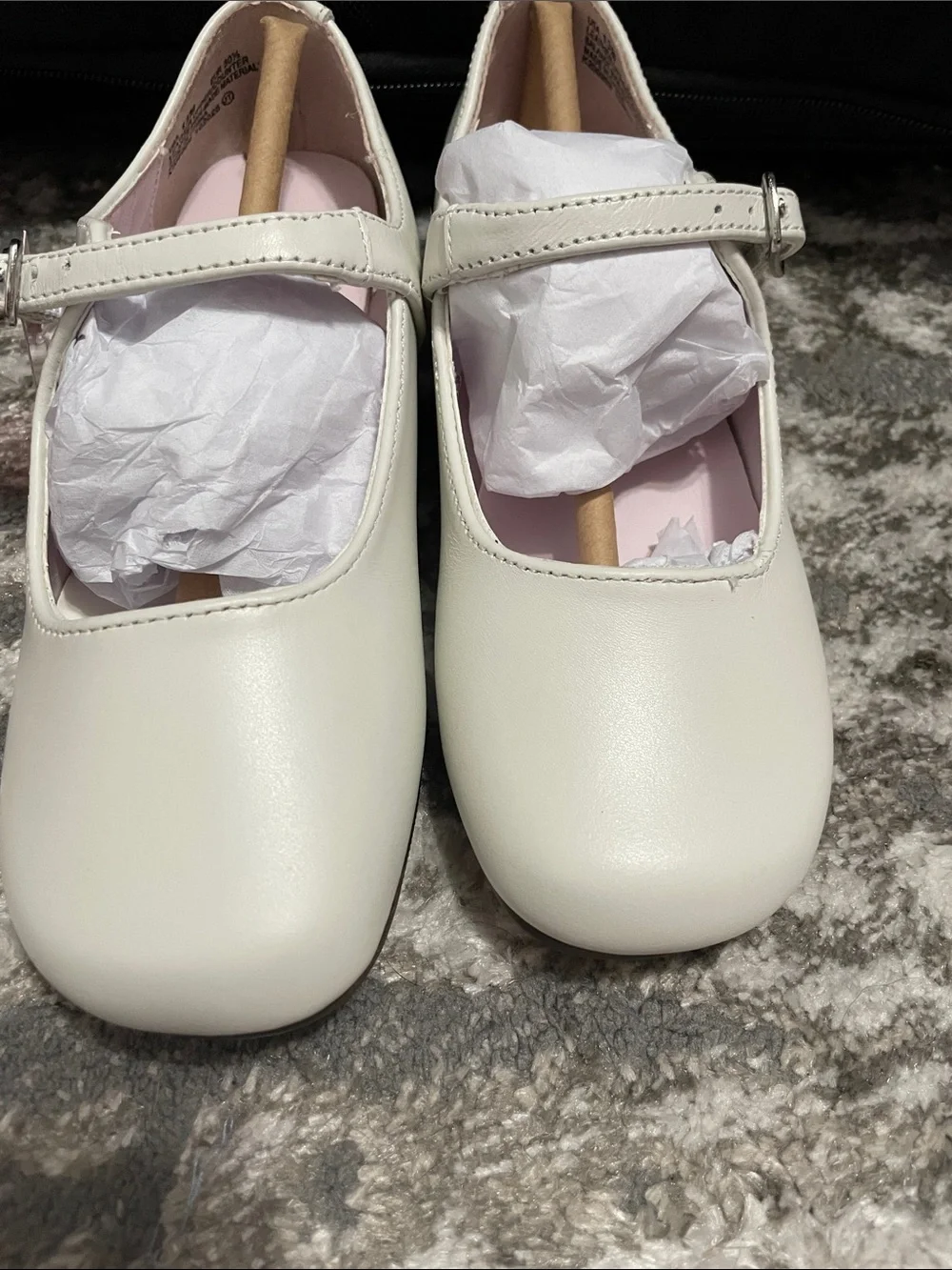 Kids Nina White Bonnett Mary Jane Dress Shoes